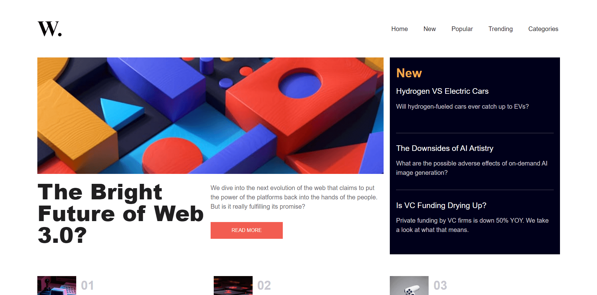 News homepage